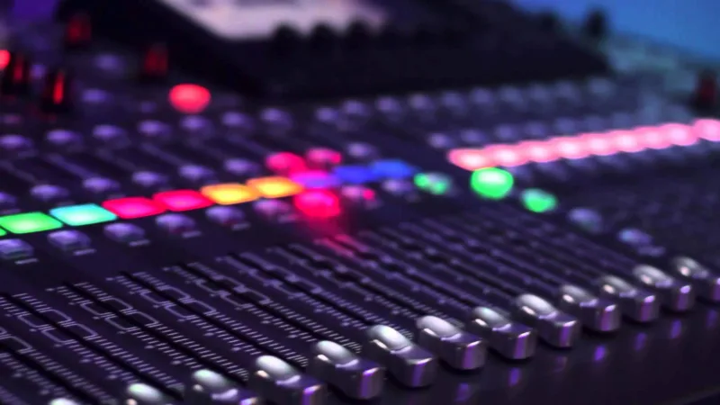 A sound desk from live productions.